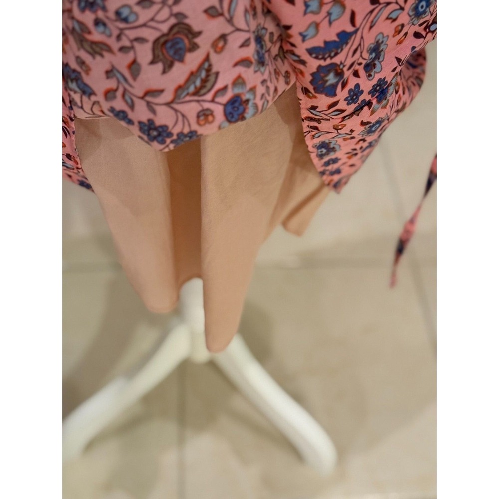 Boden Floral Sleeveless Smocked Mini Dress ruffles Pink size 6 Spring/summer - Picture 12 of 12